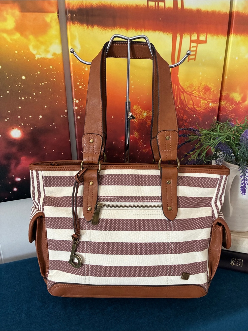 b.o.c. Striped Canvas Tote